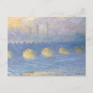 Waterloo Bridge, mulet väder   1904 Vykort