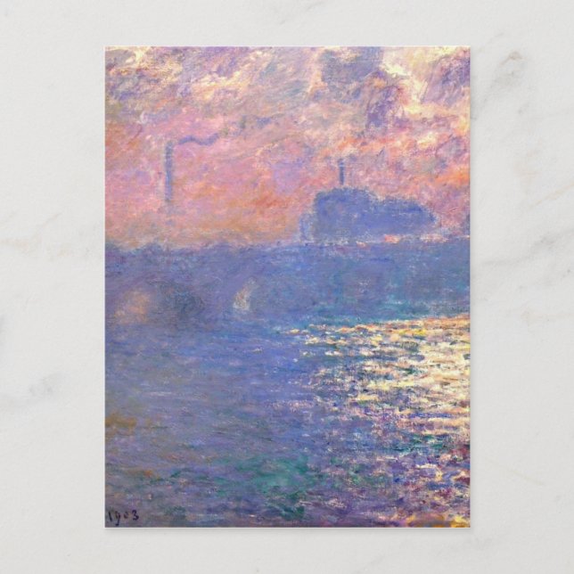 Waterloo Bridge, Sunlight Effect av Claude Monet Vykort (Framsida)