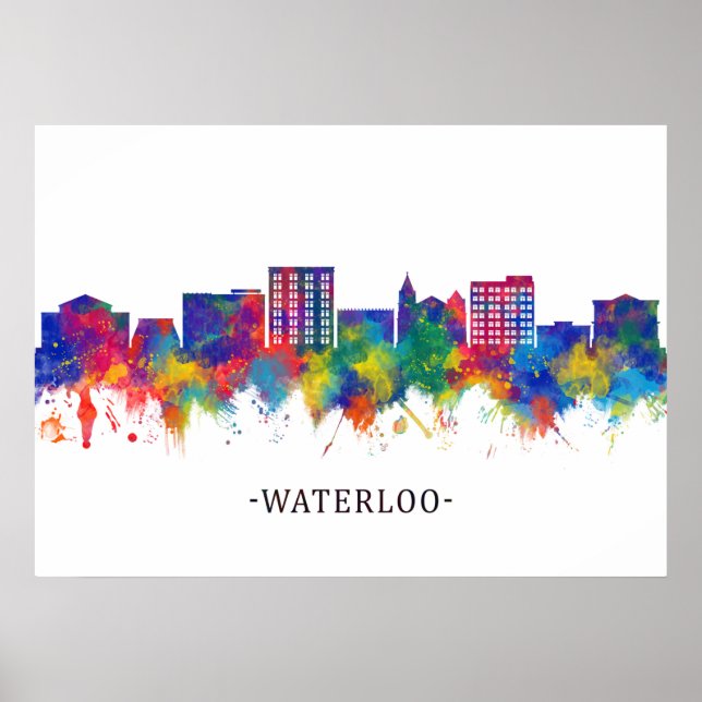 Waterloo Iowa Skyline Poster (Framsidan)