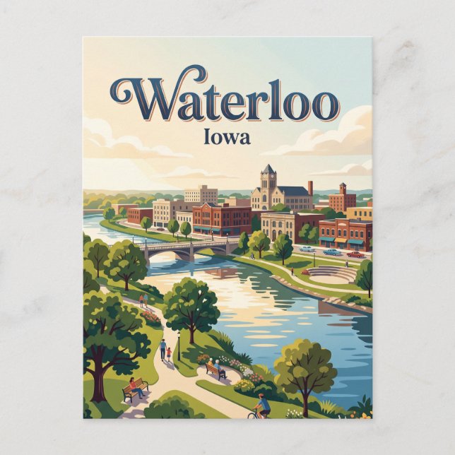 Waterloo, Iowa Vykort (Framsida)