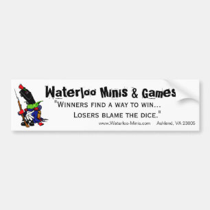 Waterloo Minis Game Shop Klistermärke. Bildekal