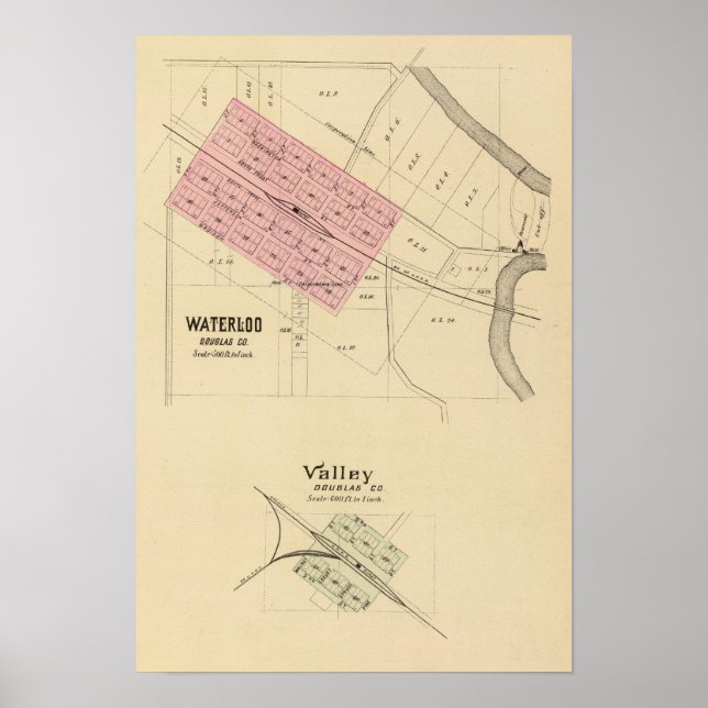 Waterloo och Valley, Nebraska Poster (Framsidan)