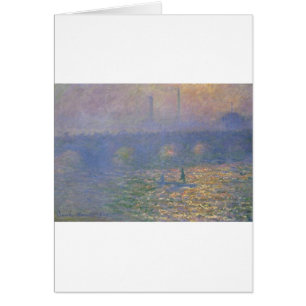 Waterloo överbryggar, London vid Claude Monet Hälsningskort