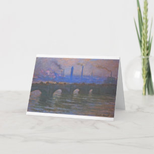 Waterloo överbryggar, mulet väder vid Claude Monet Kort