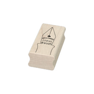 Watermans Ideal Fontän Pen Wooden Art Frimärke Stämpel