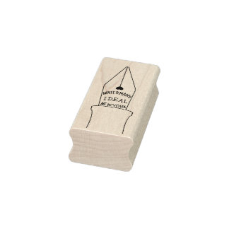 Watermans Ideal Fontän Pen Wooden Art Frimärke Stämpel