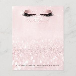 Watermark Öga Lash Makeup Girly Namn Monogram Flygblad