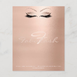 Watermark Öga Lash Makeup SPA Namn Monogram Flygblad