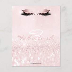 Watermark Öga Lash Makeup White Namn Monogram Flygblad