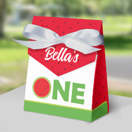Watermelon 1:a födelsedag Party Gable Box för flic Presentaskar