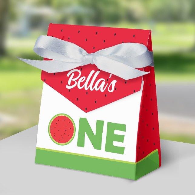 Watermelon 1:a födelsedag Party Gable Box för flic Presentaskar (Skapare uppladdad)