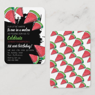 Watermelon, 1 i Melon, Birthday Handout Biljett
