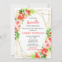 Watermelon and Pomegranate Baby Shower Inbjudningar