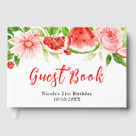 Watermelon and Pomegranate Birthday Gästböcker