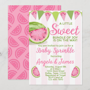 Watermelon Baby Sprinkle-inbjudan Inbjudan