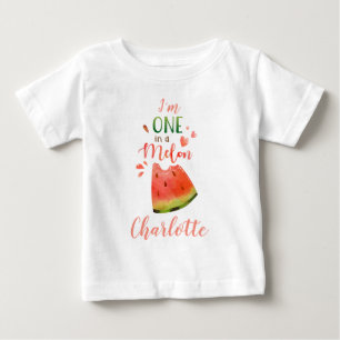 Watermelon baby t-shirt En i en melonflickeskjorta