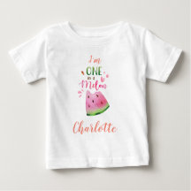 Watermelon baby t-shirt Ett i en melonflicktshirt