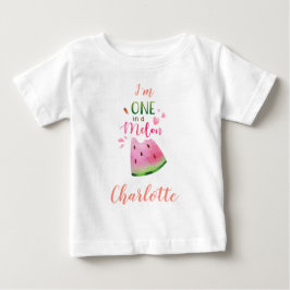 Watermelon baby t-shirt Ett i en melonflicktshirt