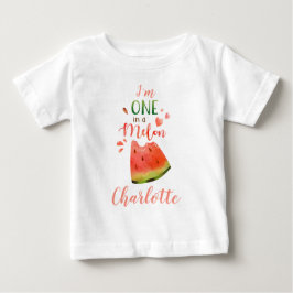 Watermelon baby t-shirt Ett i en melonflicktshirt