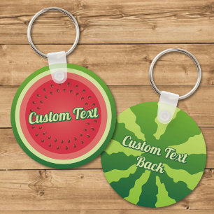 Watermelon Backgound Keychain Nyckelring
