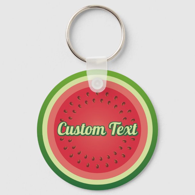 Watermelon Backgound Keychain Nyckelring (Framsida)