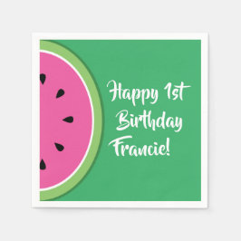 Watermelon Barn Birthday Cute, sommartid Pappersservett