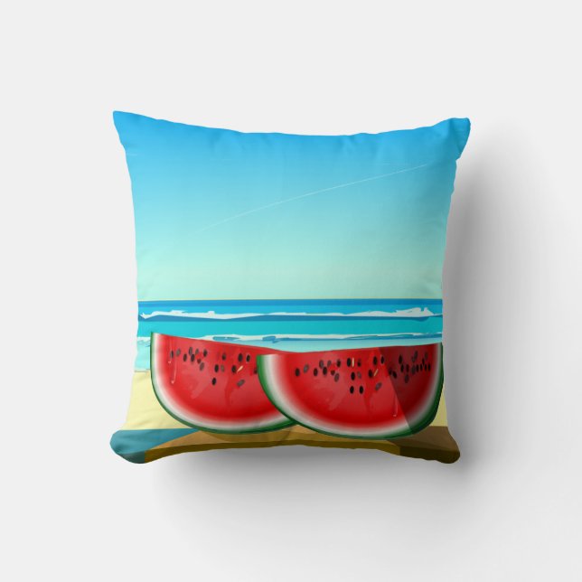 Watermelon Beach Summer Vibe Dekorativ kudde (Framsida)