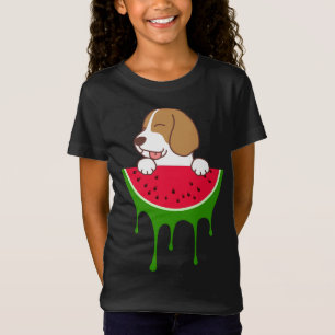 Watermelon Beagle, Hund älskare, sommarfrukt T Shirt