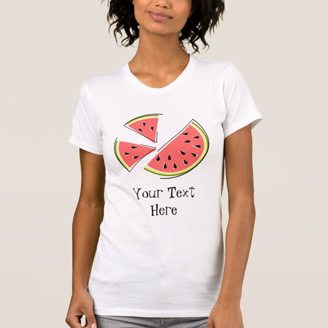 Watermelon Biet 'Text' dam t-shirt (Framsida)
