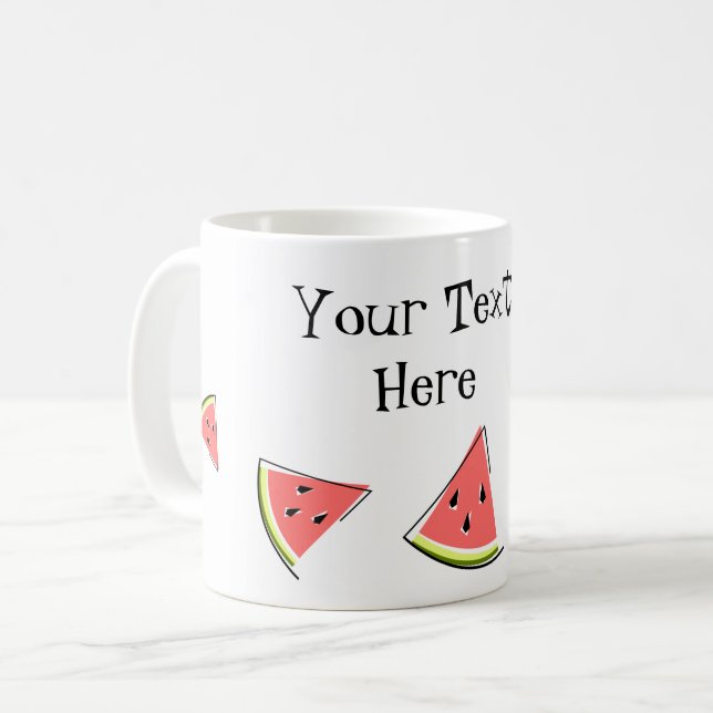 Watermelon Biet Text Kaffemugg (Framsida vänster)