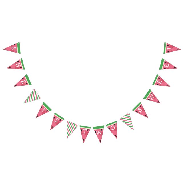 Watermelon Birthday Banner Vimplar (Alla)