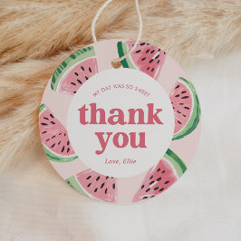 Watermelon Birthday Gåvor Etiketter