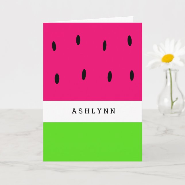 Watermelon Birthday Kort (Liten växt)