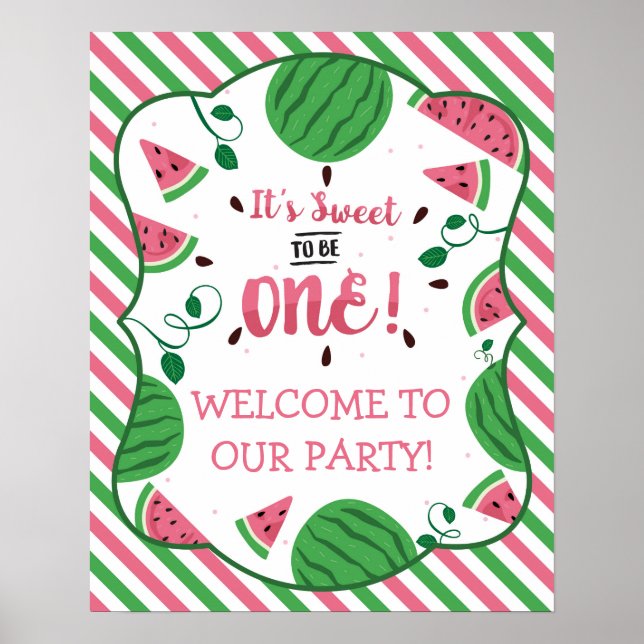 Watermelon Birthday Poster (Framsidan)