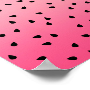 Watermelon Black Seeds Summer Vibes Juicy Rosa Poster