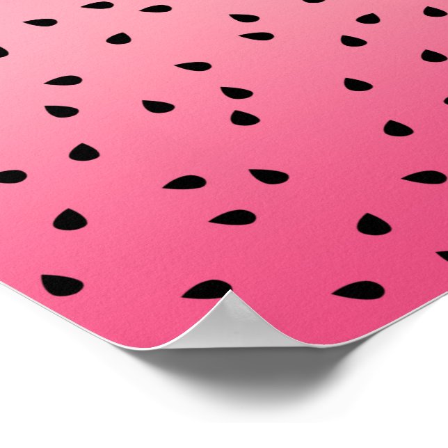 Watermelon Black Seeds Summer Vibes Juicy Rosa Poster (Hörn)