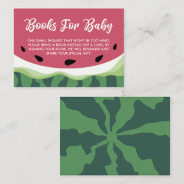 Watermelon Bokar för Baby Sommar Melon Baby Shower Tilläggskort
