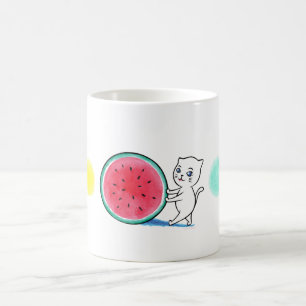 Watermelon Cat Mugg Kopp