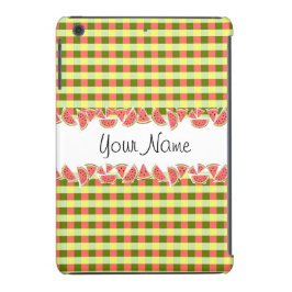 Watermelon Check Classic Namn iPad Mini fodral
