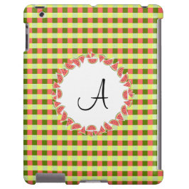 Watermelon Check 'Monogram' iPad-fall