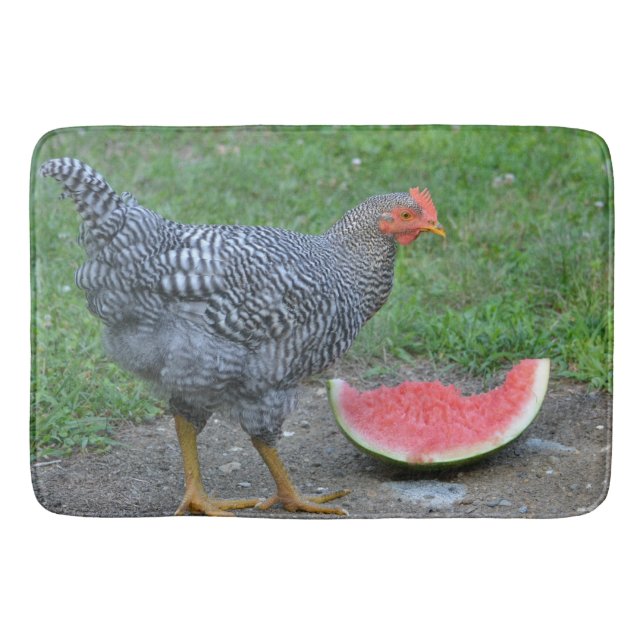 Watermelon Chicken Bath Mat Badrumsmatta (Framsidan)