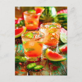 Watermelon Chili Cocktail - Spicy Summer Helg Vykort