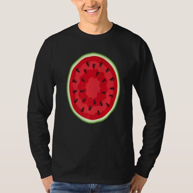 Watermelon Costume Crew   Halloween Costume Fruit T Shirt (Framsida)