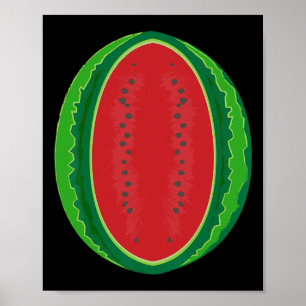 Watermelon Costume Halloween Melon Fruit for Vuxen Poster
