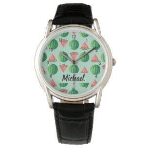 Watermelon Custom Name Snyggt Trendig Black Armbandsur