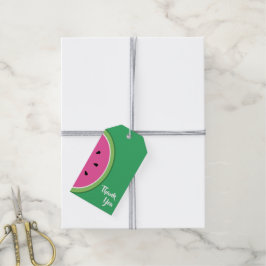 Watermelon Cute 1:a födelsedag Party Tack Presentetikett