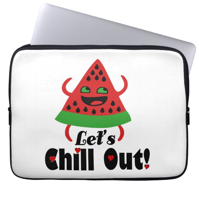 ❤️ 🍉 Watermelon Dance & Chill 😋 Laptop Fodral (Framsidan)
