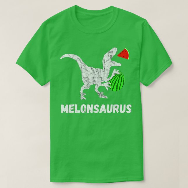 Watermelon Dinosaurs Funny Melon Dino Summer Fruit T Shirt (Design framsida)