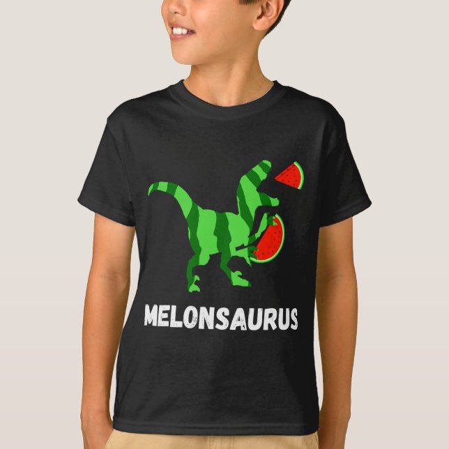 Watermelon Dinosaurs Summer Fruit Funny Melon Saur T Shirt (Framsida)