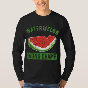 Watermelon Eating Champ Funny Summer Fruit Älskare T Shirt